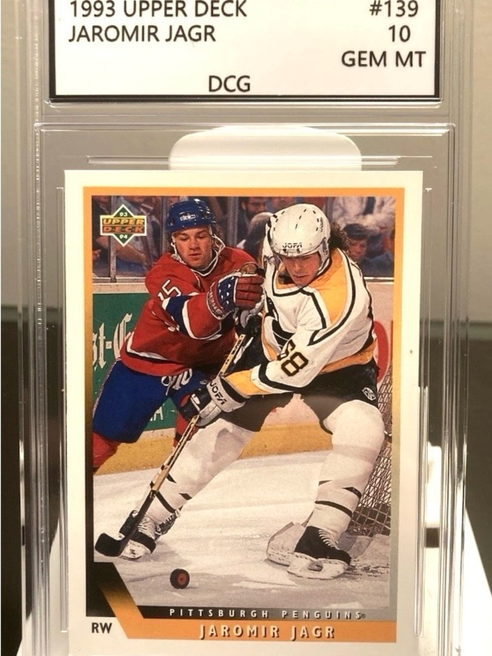 1993 Upper Deck Jaromir Jagr Hockey Card Pittsburg Penguins